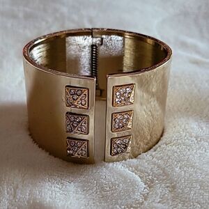 Victoria Secret Studded Gold Tone Bangle Bracelet